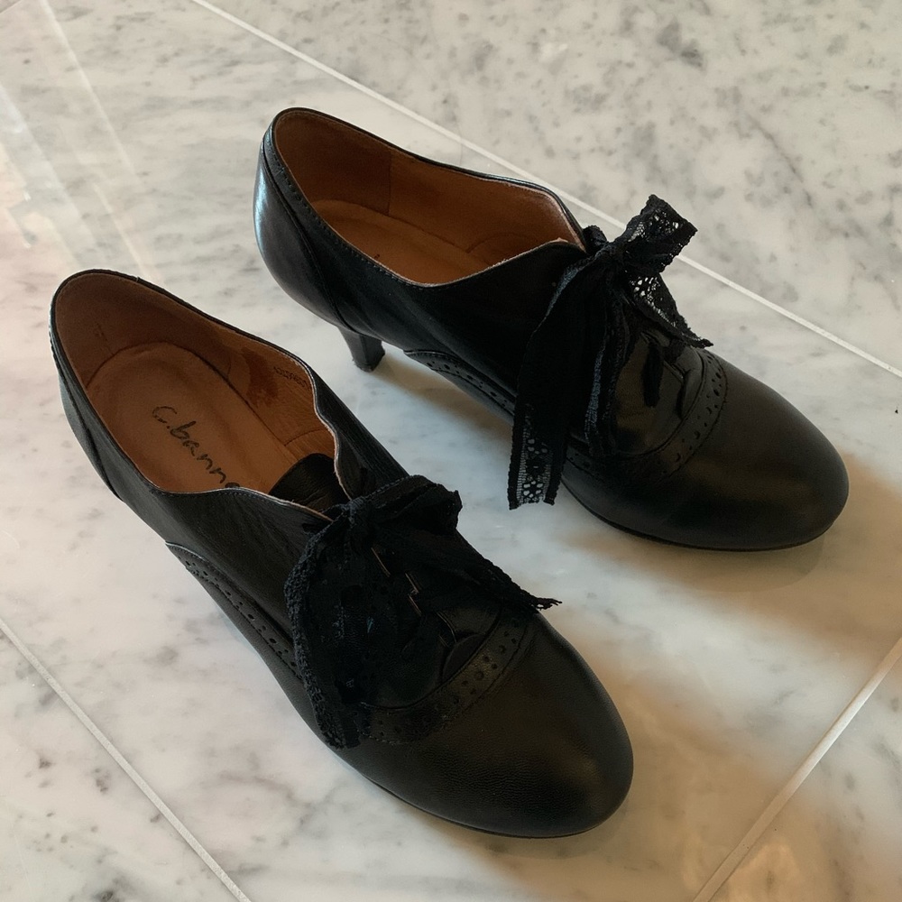 Black Oxford Pumps Vintage Look 5.5
